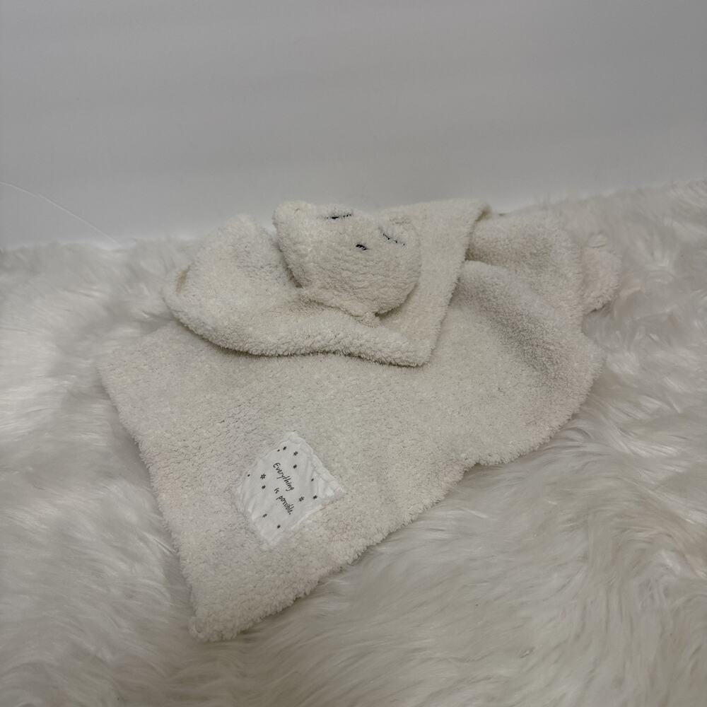 Sugarboo Designs Bear Lovey Baby Security Blanket Everything is Possible Cream